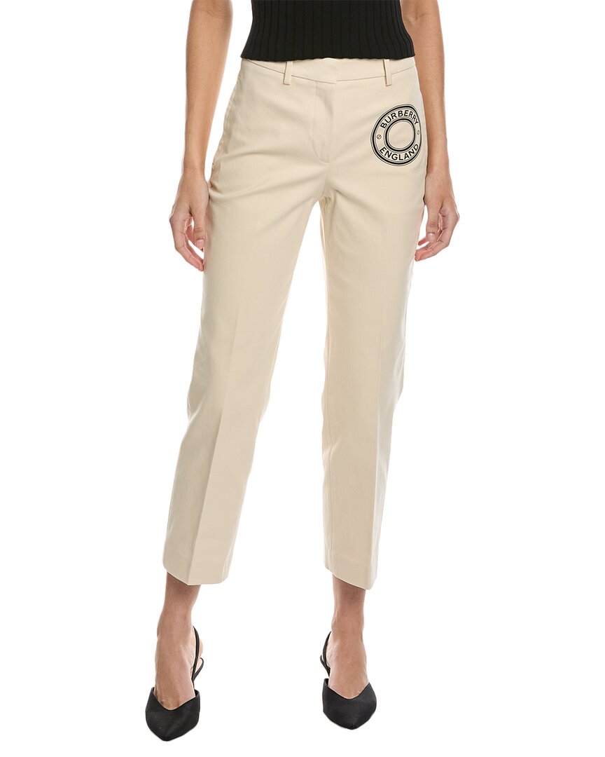 Shop Burberry Logo Stretch Tailored Trouser