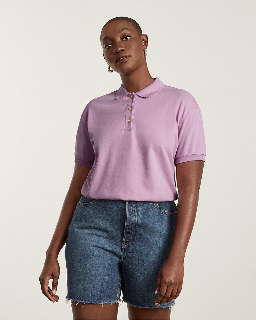 Everlane The Oversized Polo In Purple