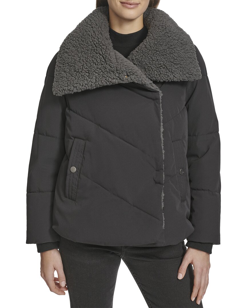 Andrew Marc Valencia Puffer Jacket In Gray
