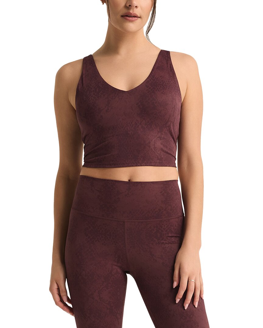 Terez Z Supply V-neck Long Line Python Tank