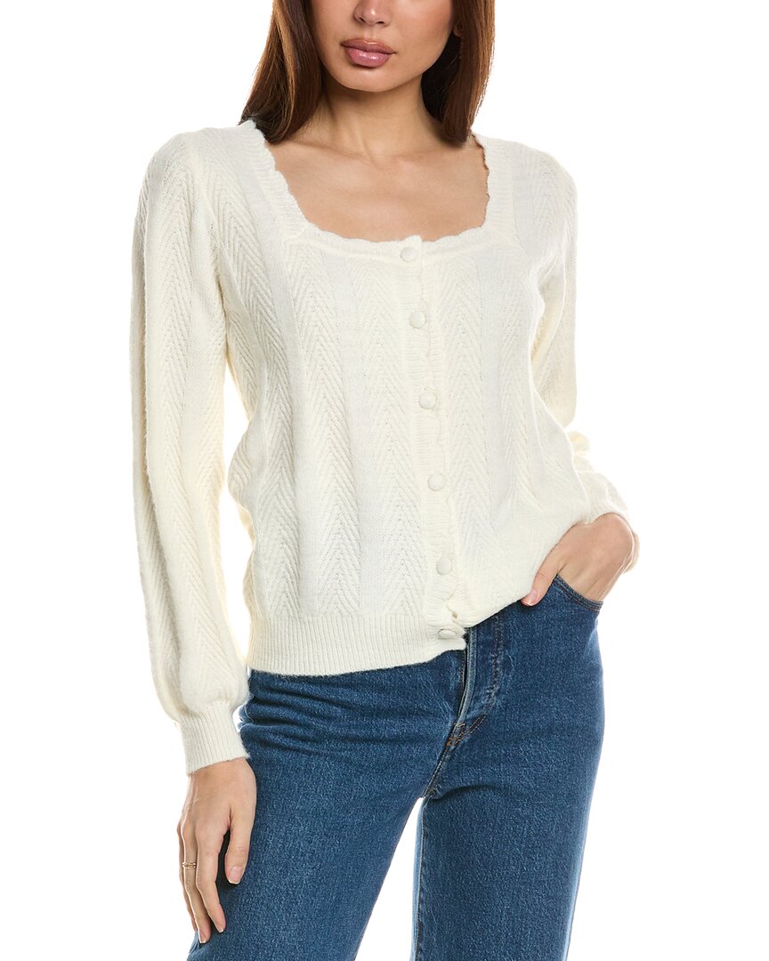 Anna Kay Krist Cashmere-blend Cardigan In White