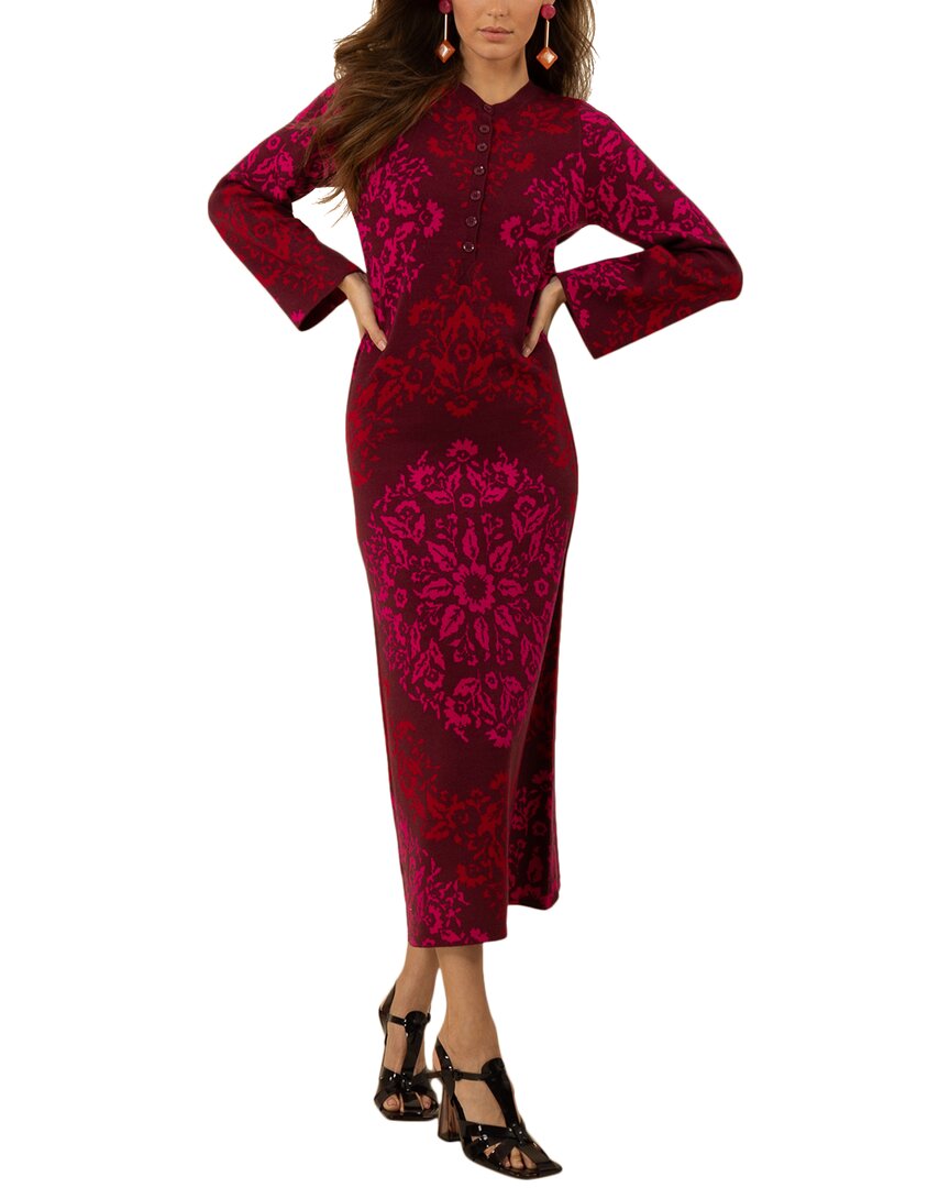 Hale Bob Carolina Maxi Dress In Red