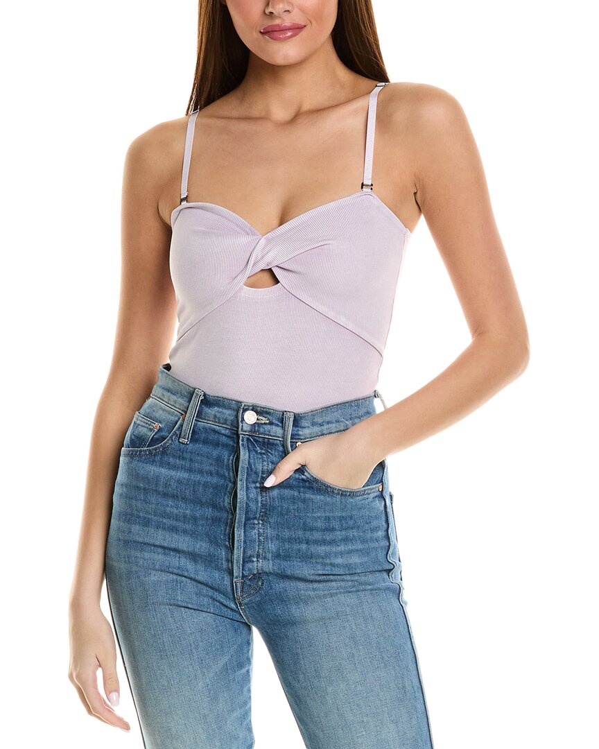 John Elliott Gemini Rib Top In Purple