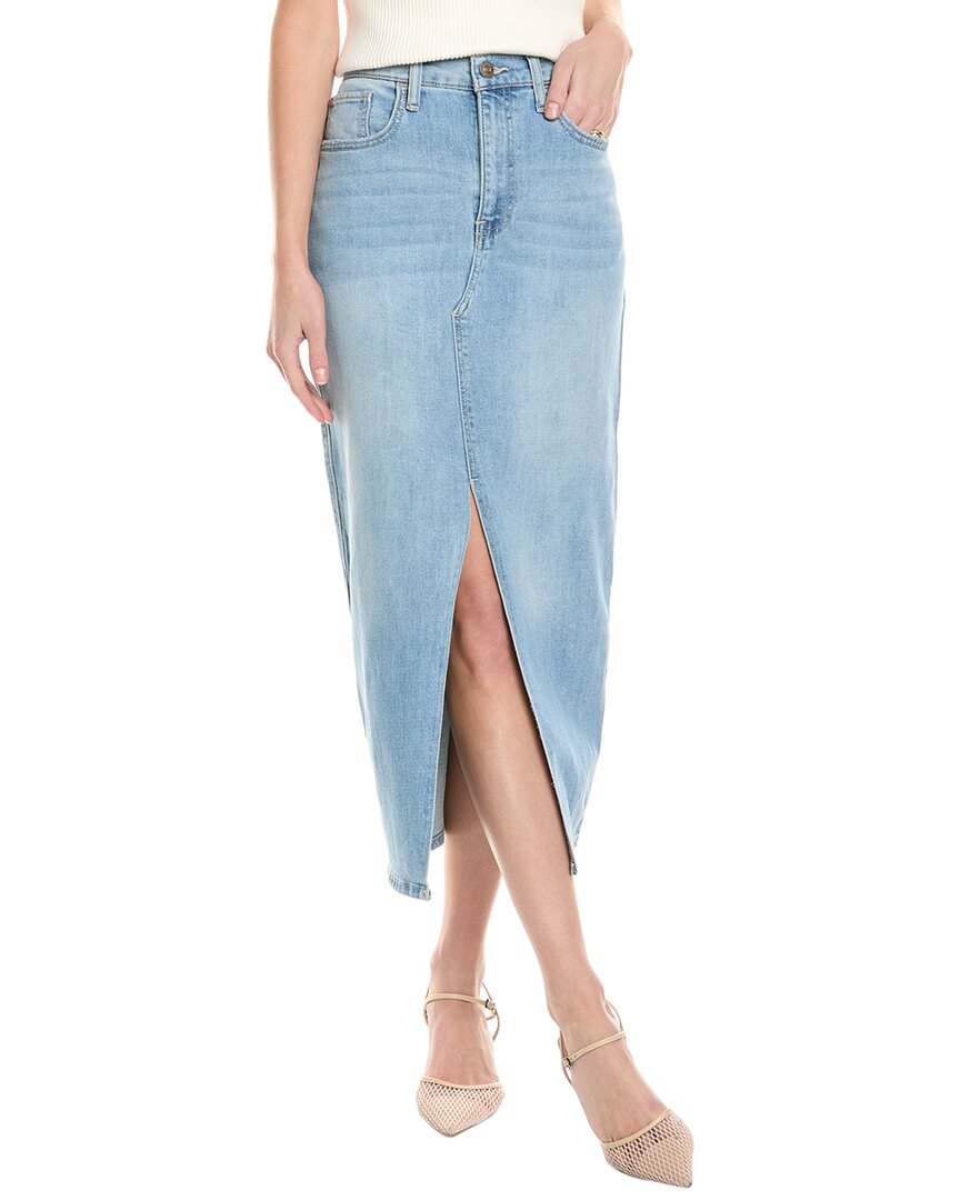 Hudson Reconstructed Denim Midi-skirt In Blue