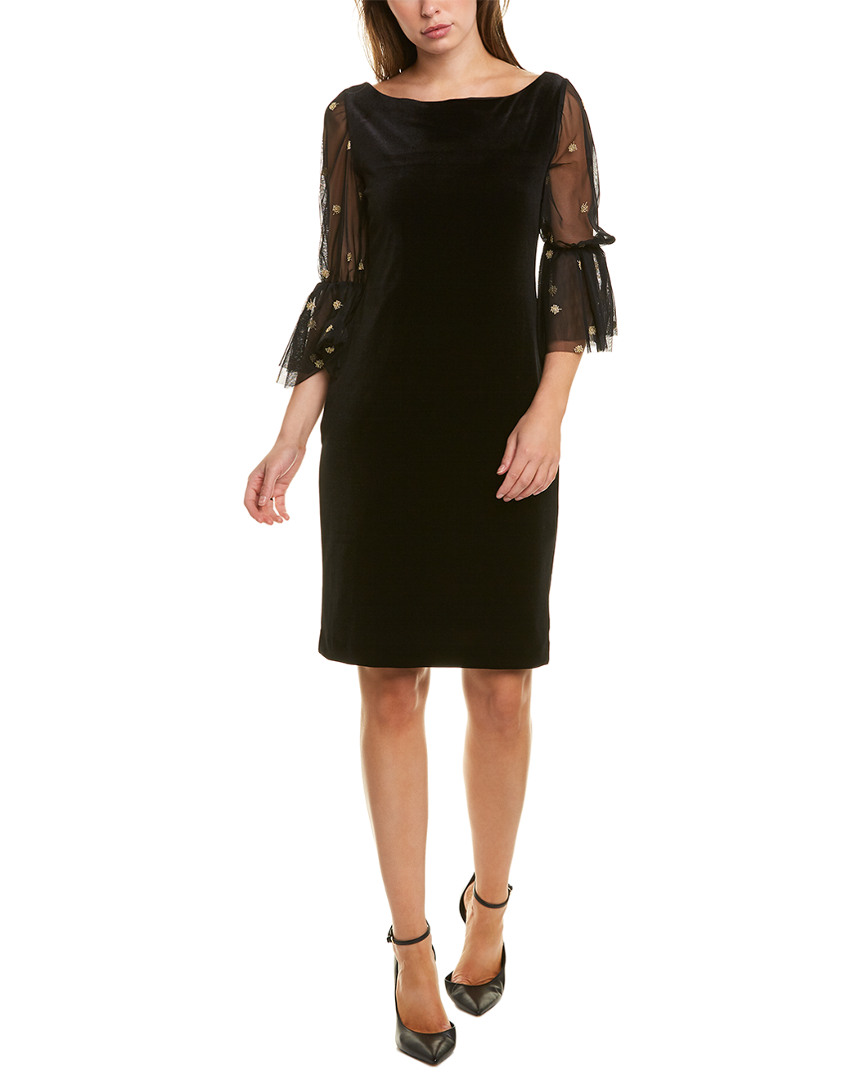 Image of Sara Campbell Mesh Sleeve Shift Dress