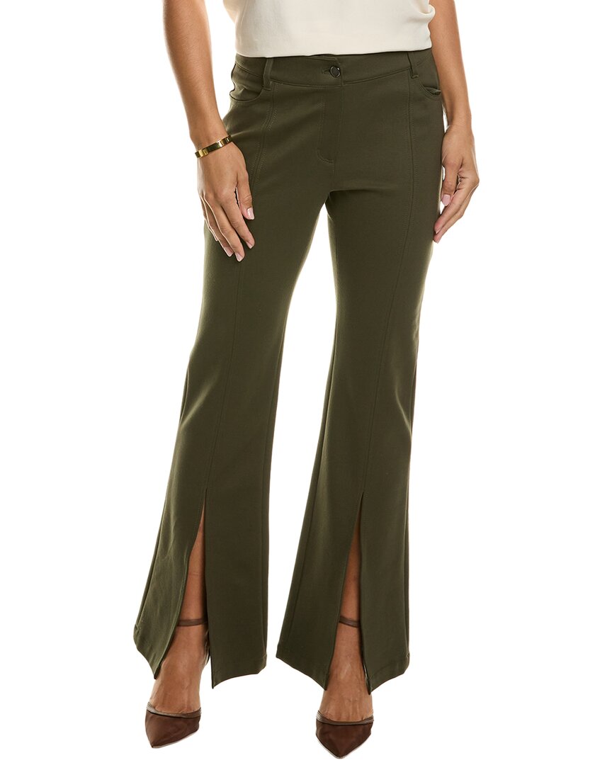 Shop Elie Tahari Slit Front Pant In Green