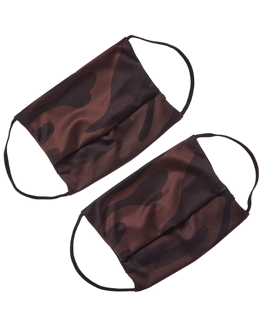 Amp American Mask Project Set Of 2 Cloth Face Mask In Brown