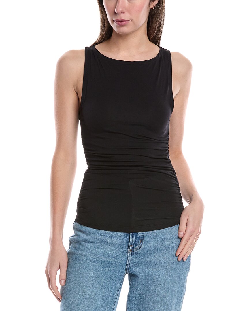 Rag & Bone Luca Shirred Tank In Black