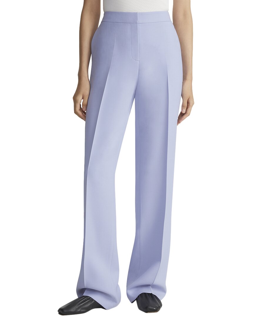 Lafayette 148 New York Petite Gates Wool & Silk-blend Pant In Blue