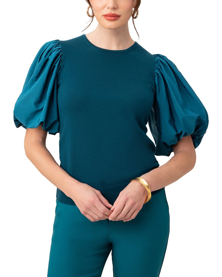 Trina Turk Rhea Pullover In Bethesda Blue