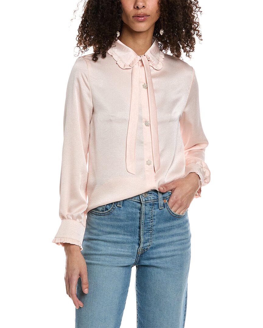 Shop Colette Rose Textured Blouse In Pink