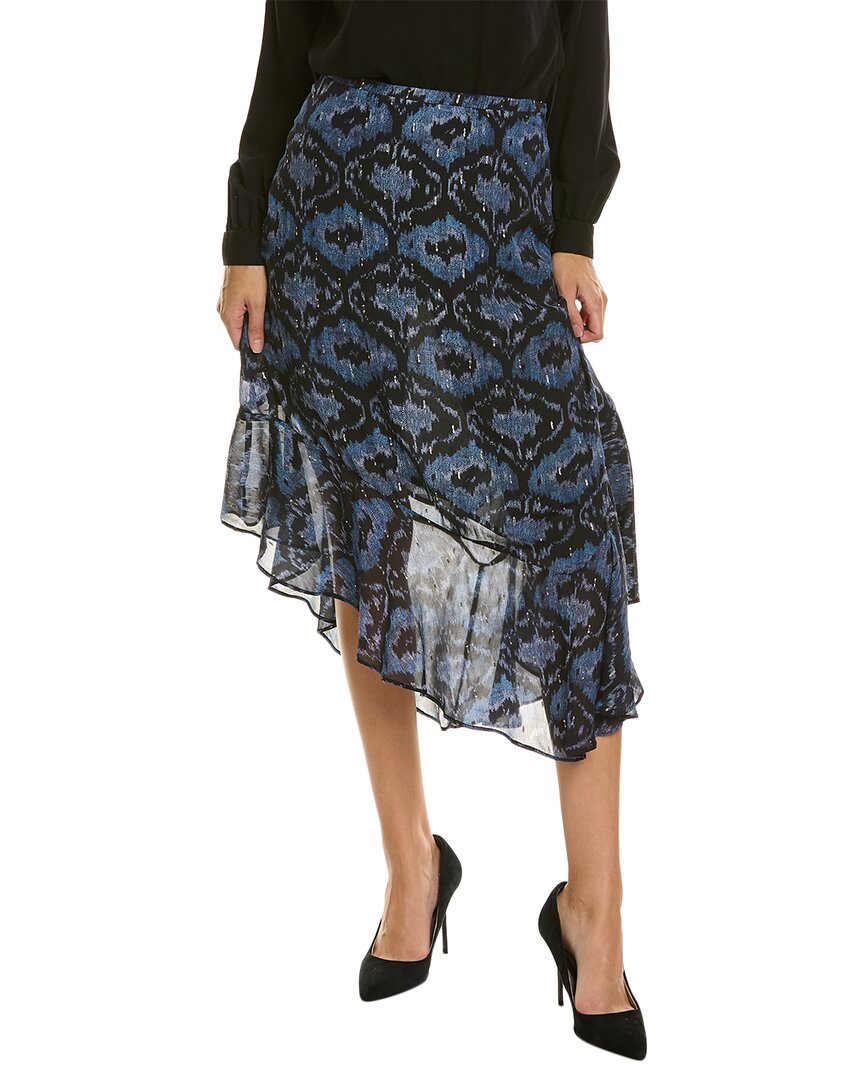 Shop Figue Maxime Silk-blend Skirt