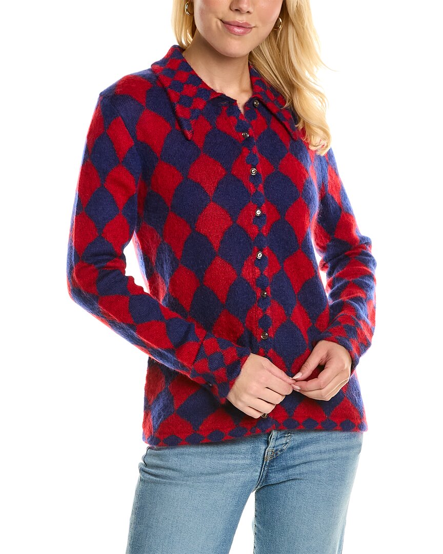 Shop Tory Burch Wool & Mohair-blend Sweater In Red