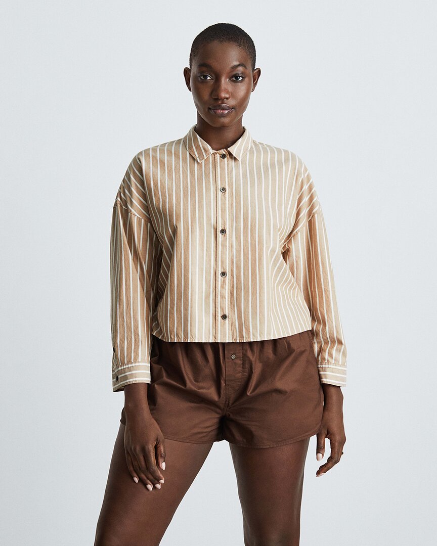 Everlane The Woven P.j. Top In Neutral