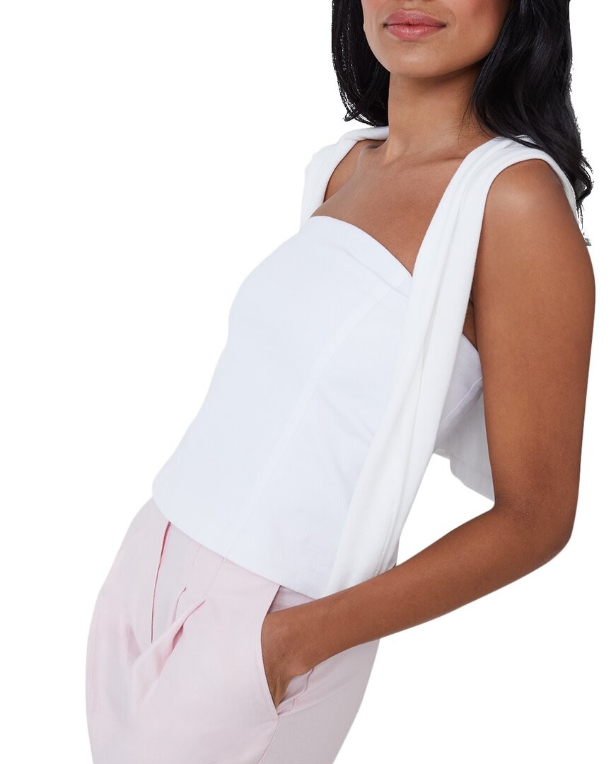 J.mclaughlin J. Mclaughlin Dorota Linen-blend Blouse In White