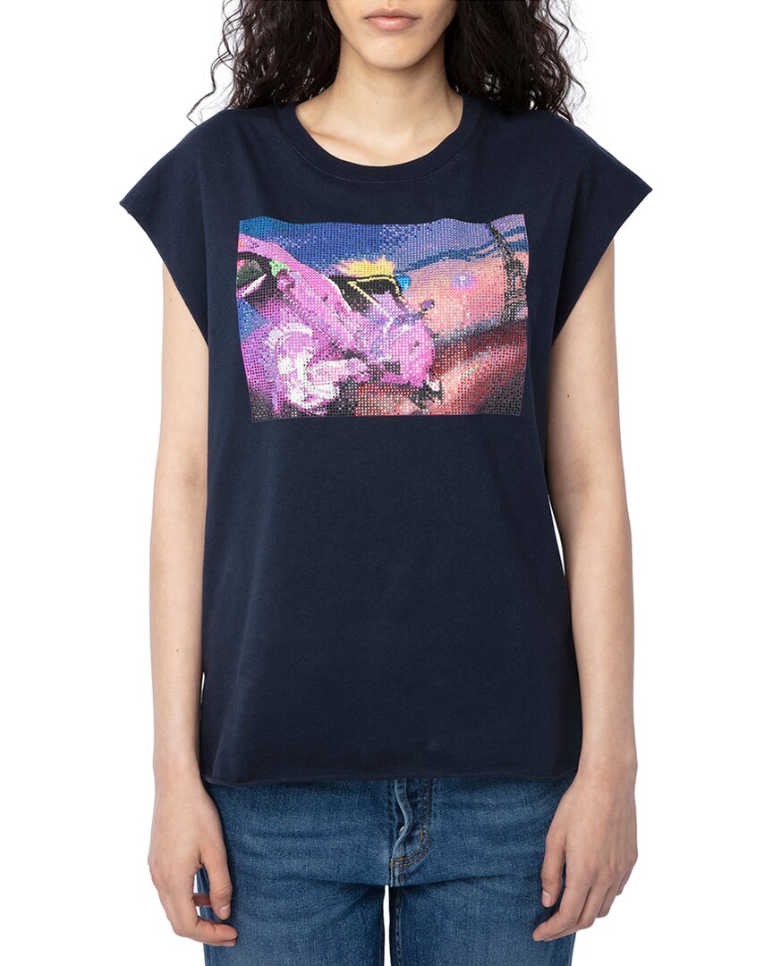 Shop Zadig & Voltaire Cecilia Girl Moto Moon Shirt