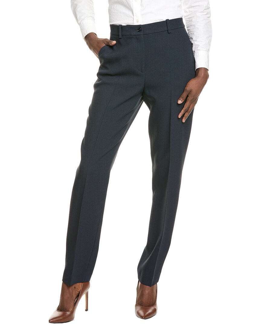 Michael Kors Collection Crepe Sable Samantha Pant In Blue
