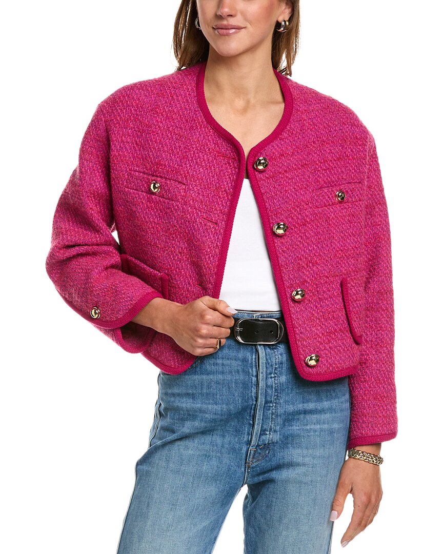 Ba&sh Wool-blend Jacket In Pink