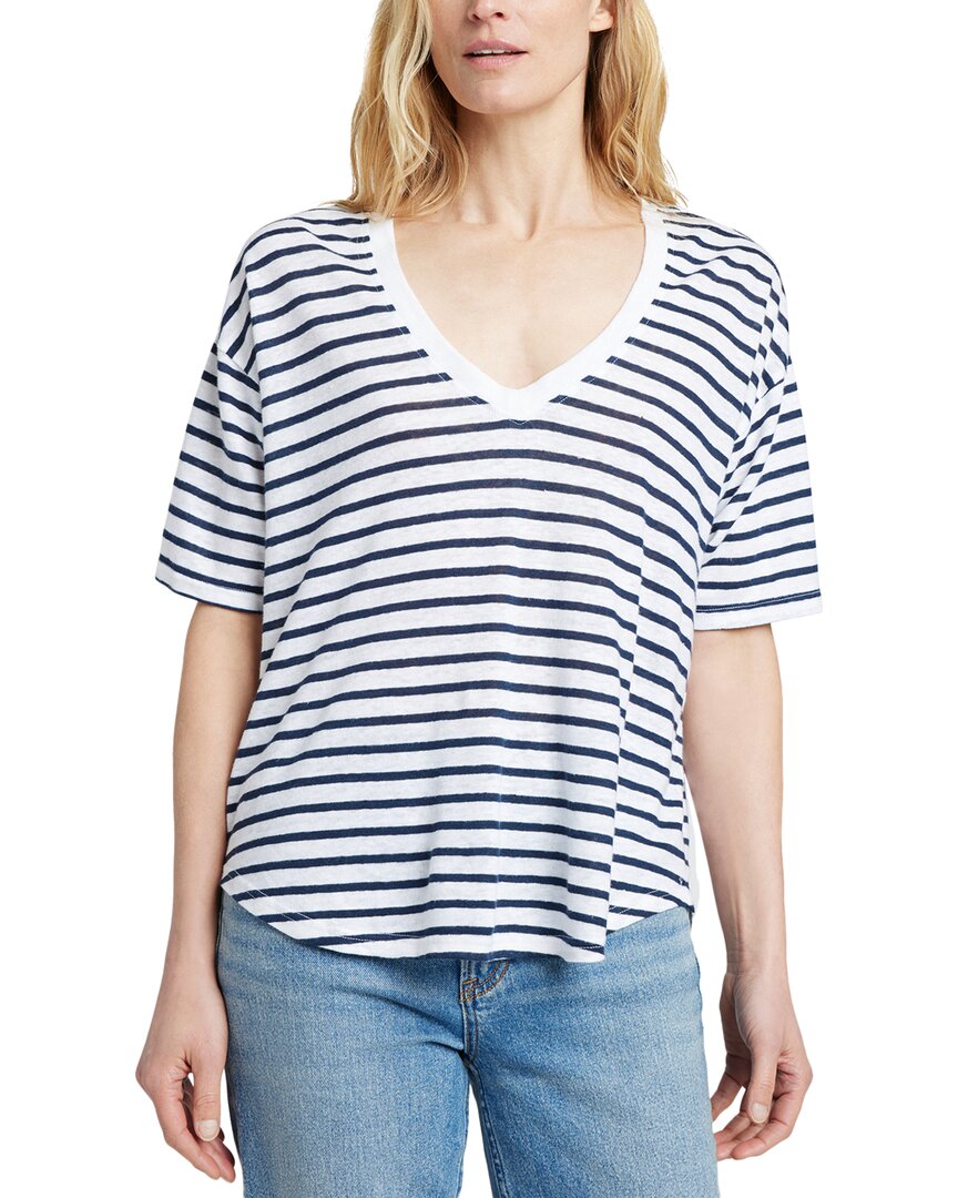 Faherty Oceanside Linen V-neck T-shirt