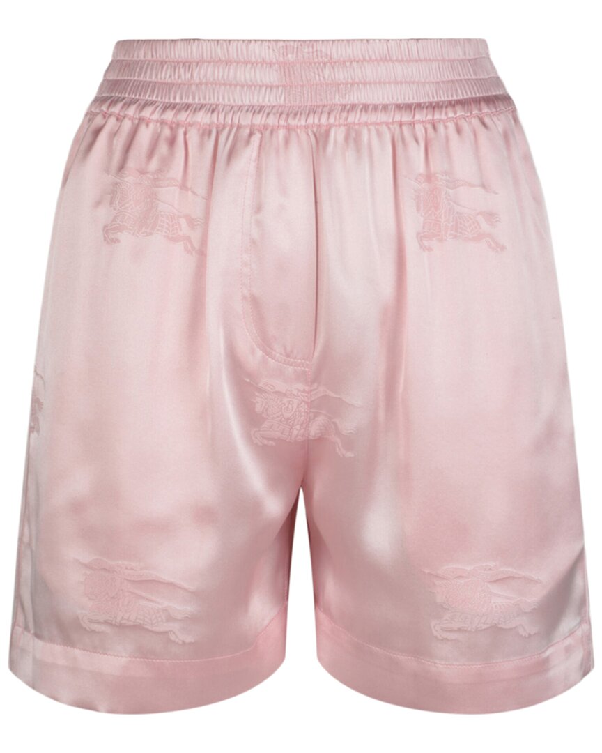 Burberry Ekd Jacquard Silk Shorts In Pink
