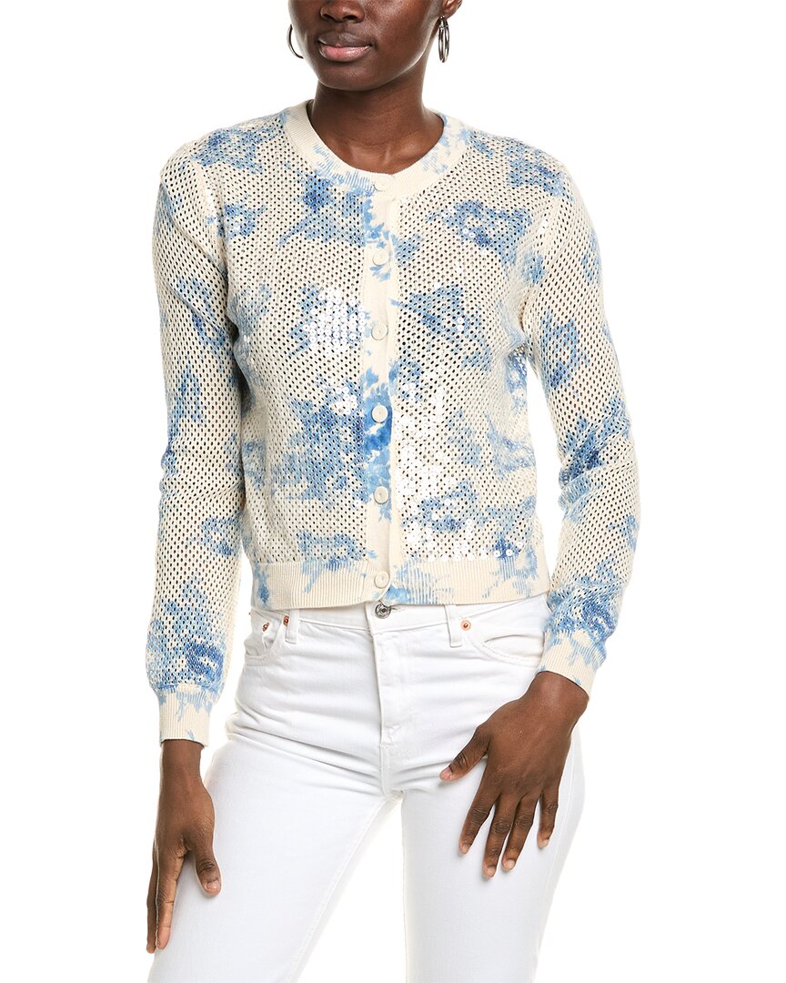 Cece Pointelle Cardigan In White