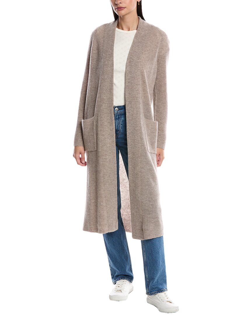 Alashan Cashmere Celine Shaker Wool Duster Cardigan In Neutral