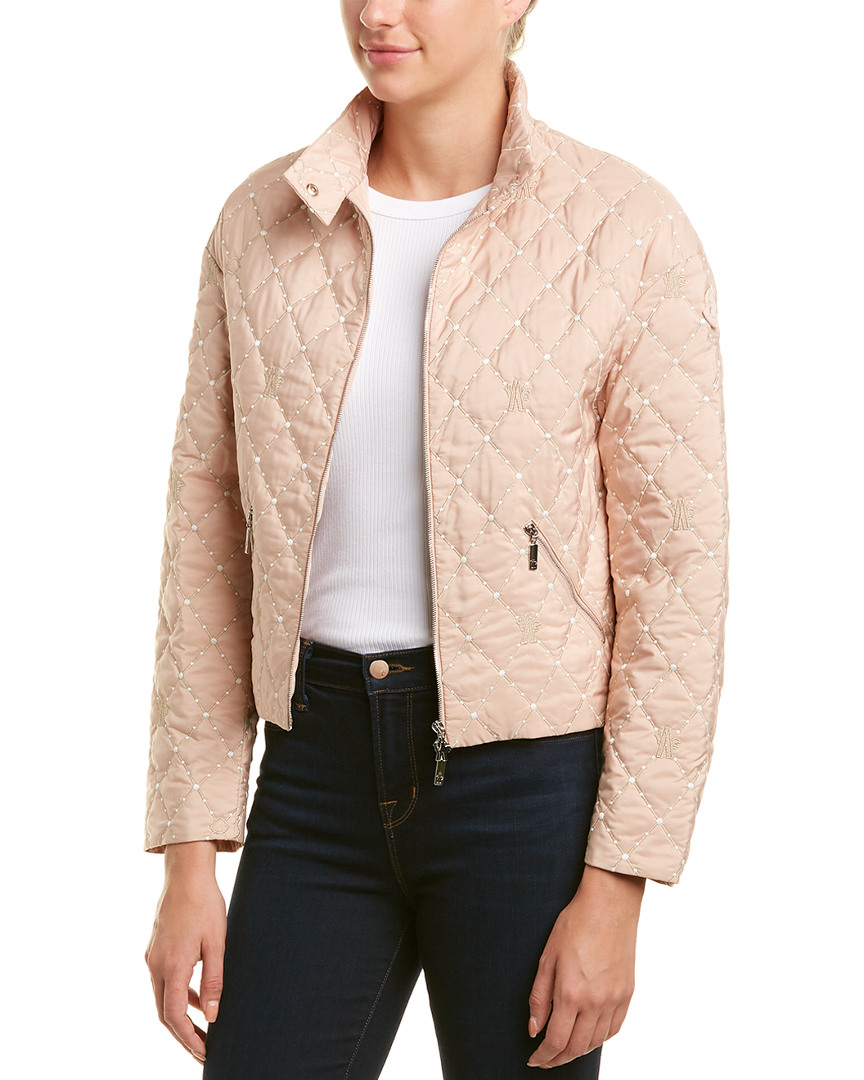 Moncler Silk-lined Jacket In Pink
