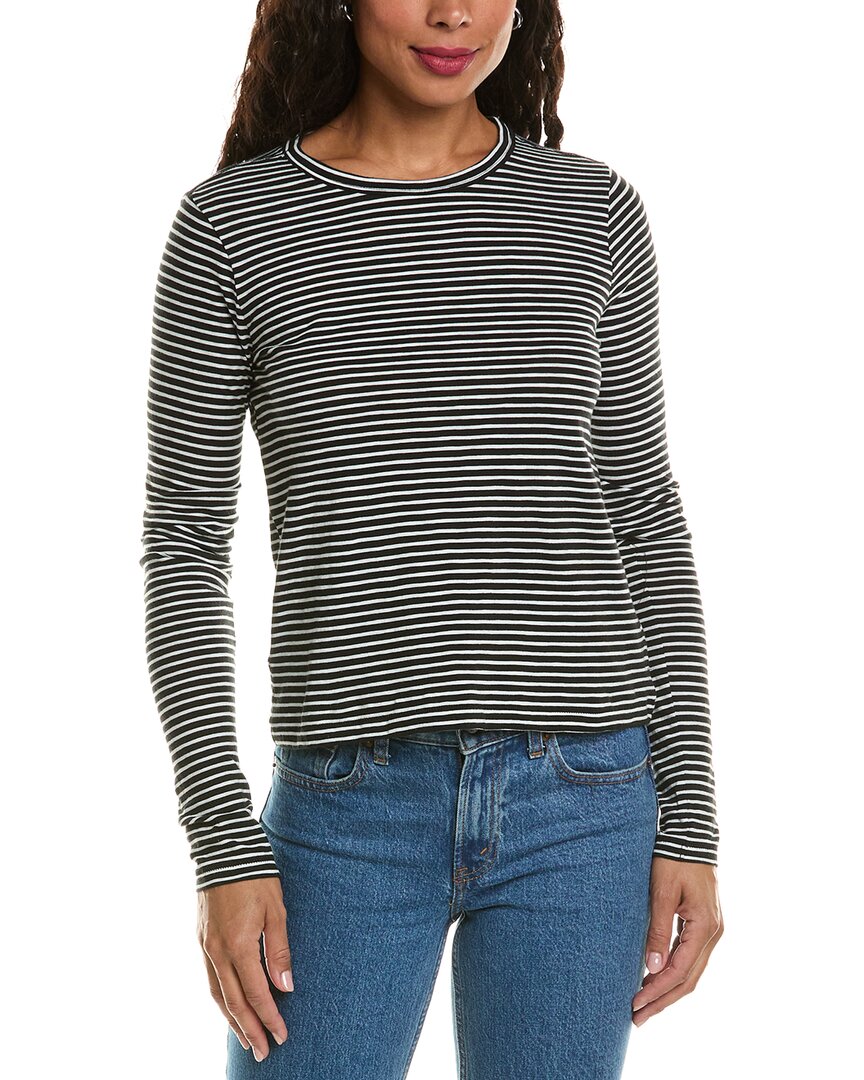 Rag & Bone Stripe T-shirt In Black