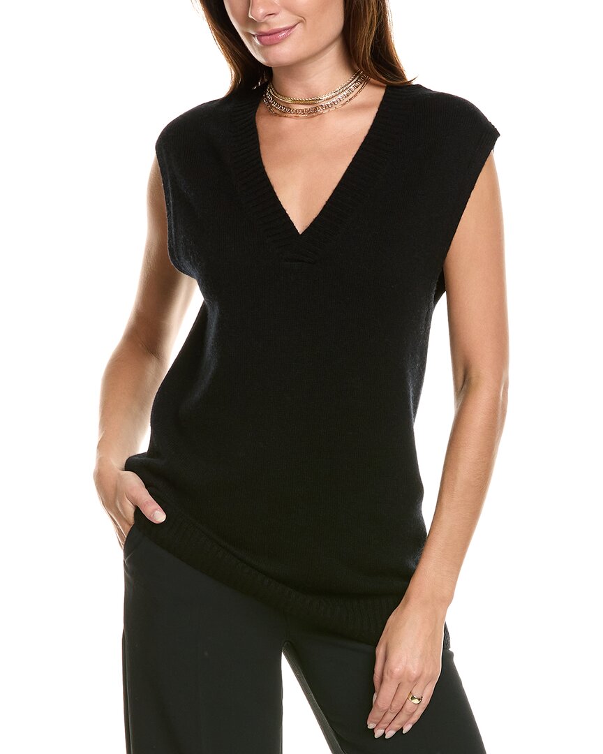 Kier + J Kier+j V-neck Wool & Cashmere-blend Vest In Black