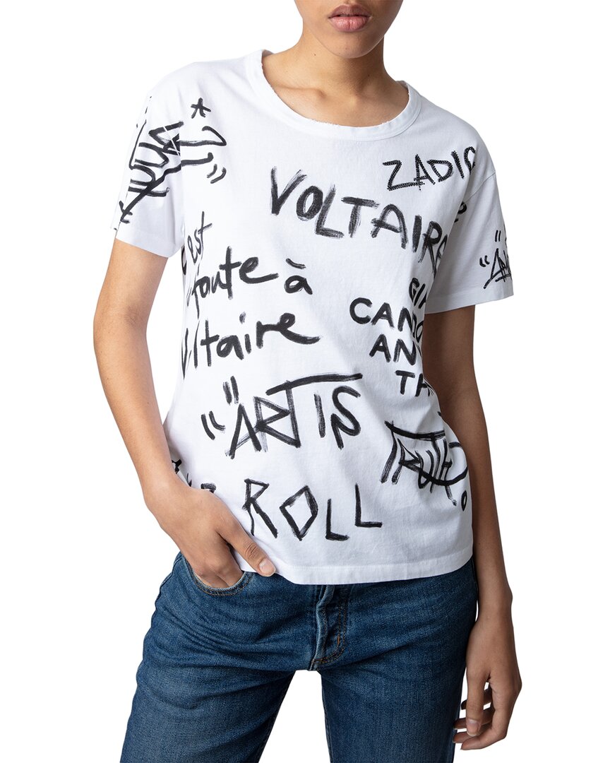 Shop Zadig & Voltaire Marta Manifesto Tag Shirt