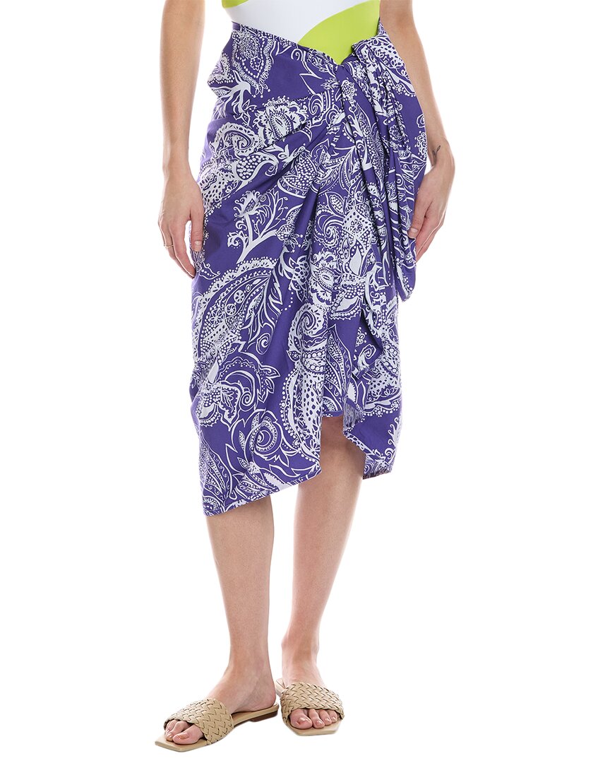 Shop Mara Hoffman Sarong Skirt In Purple