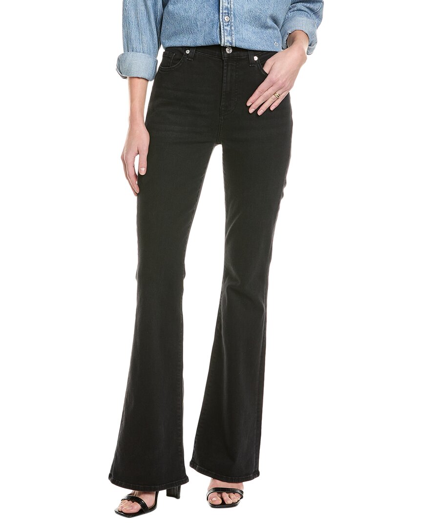 7 For All Mankind Ali High-waist Nights Classic Flare Jean In Black
