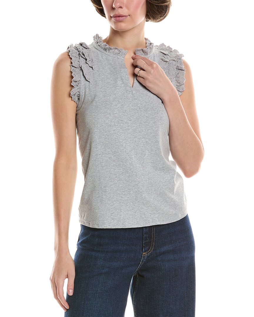 Nanette Lepore Nanette  Crochet Ruffle Top