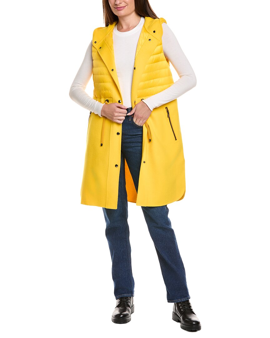 Bogner Joelle Wool Down Long Vest In Yellow
