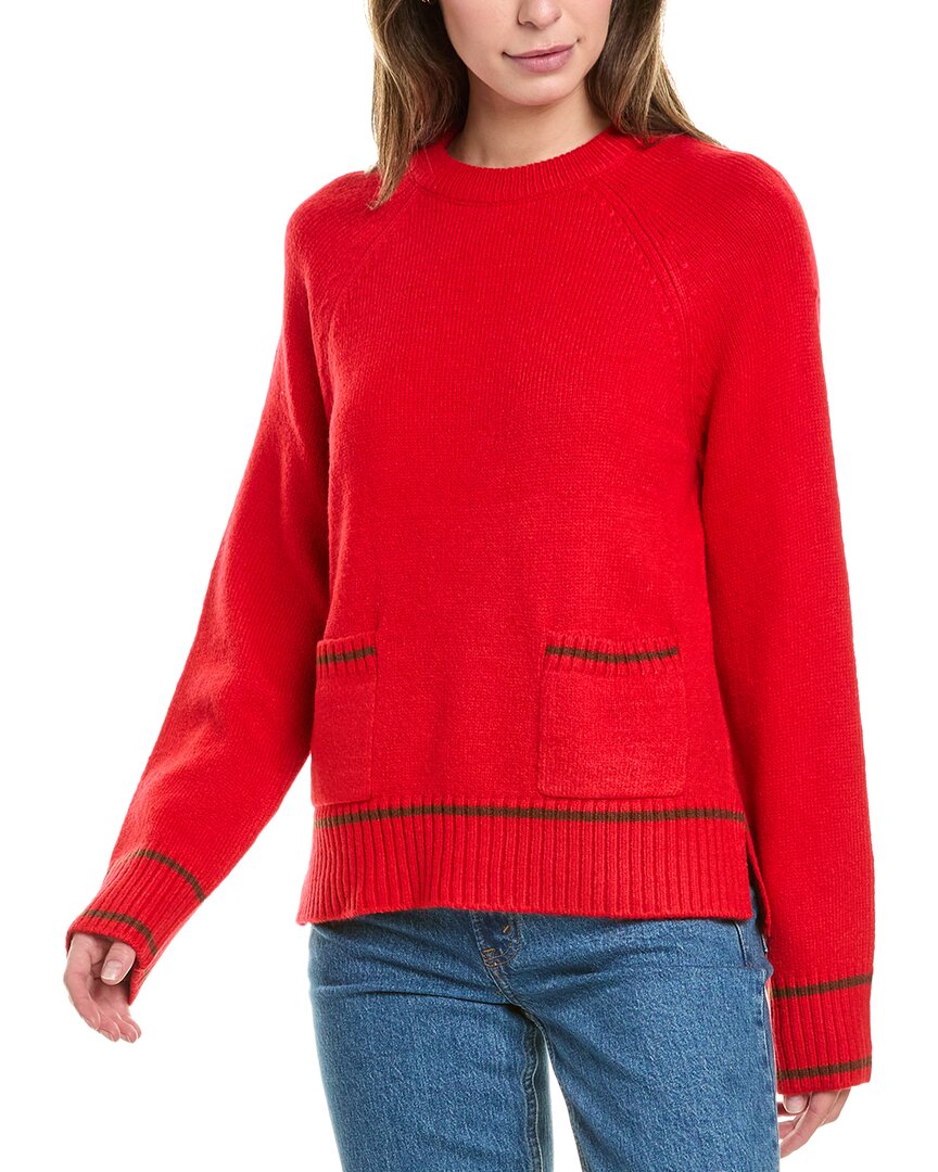 Design History Patch Pocket Sweater In Red