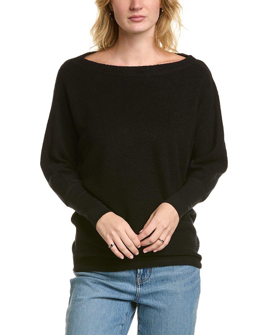 Shop Stateside Reversed Fleece Sweatshirt In Black