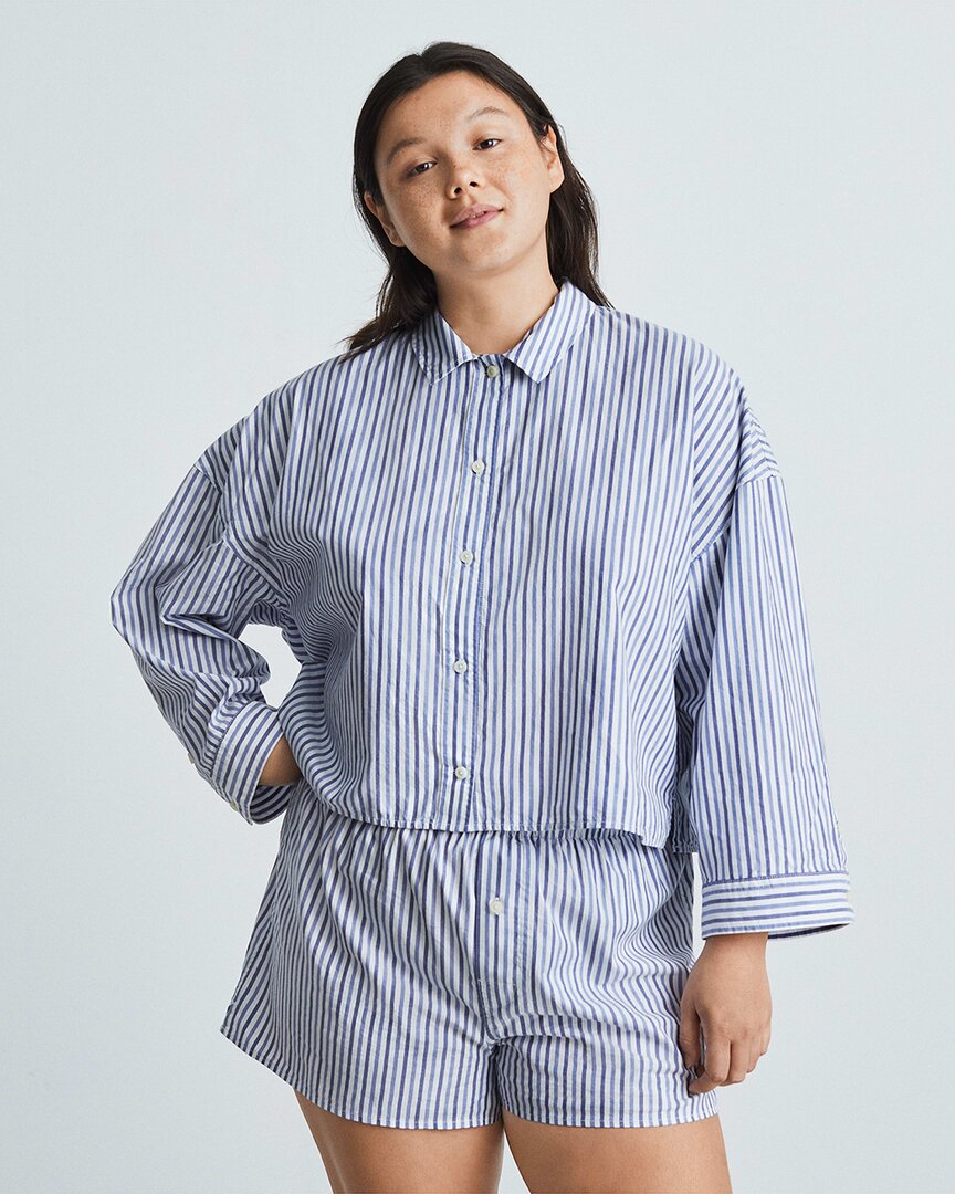 Everlane The Woven P.j. Top In Blue