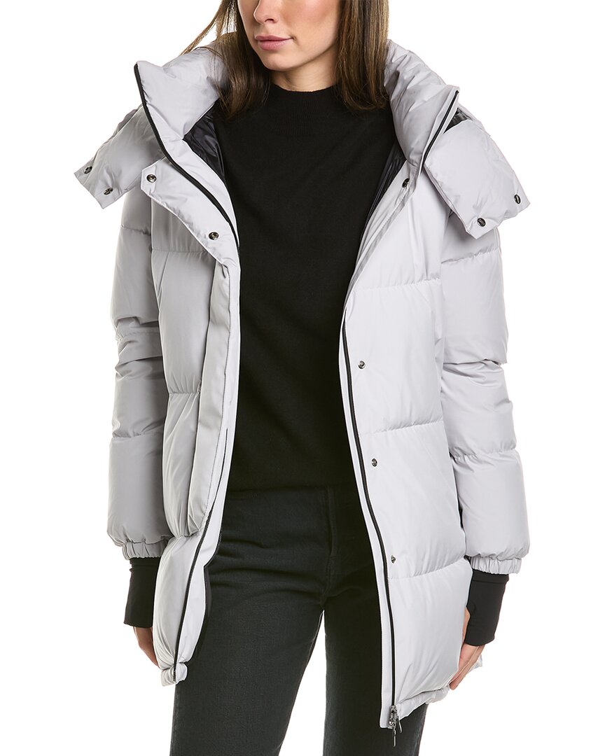 Herno Hooded Feather-down Padded Coat In White