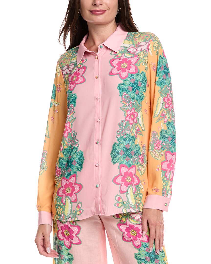 T Tahari Floral Blouse In Multi
