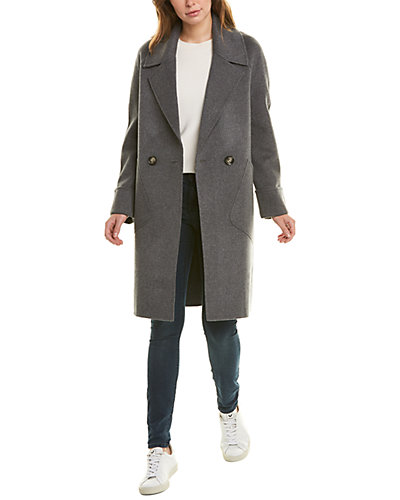 Rue La La — Forte Cashmere Notch Collar Wool & Cashmere-Blend Coat