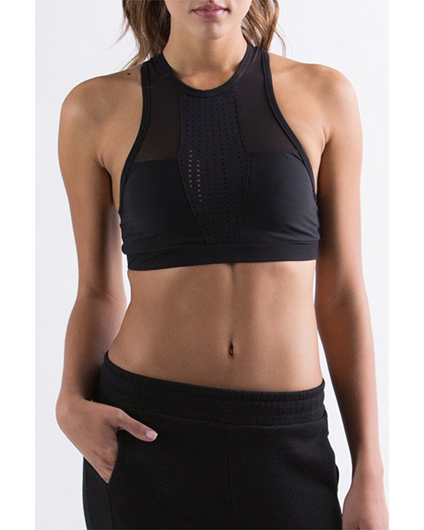 Shop Apl Athletic Propulsion Labs Athletic Propulsion Labs The Perfect Crop Top Sports Bra In Black