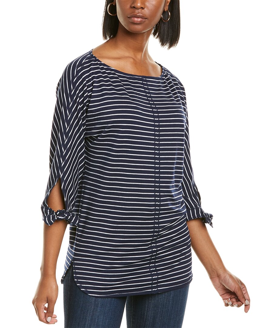 Image of Max Studio Striped French Terry Top