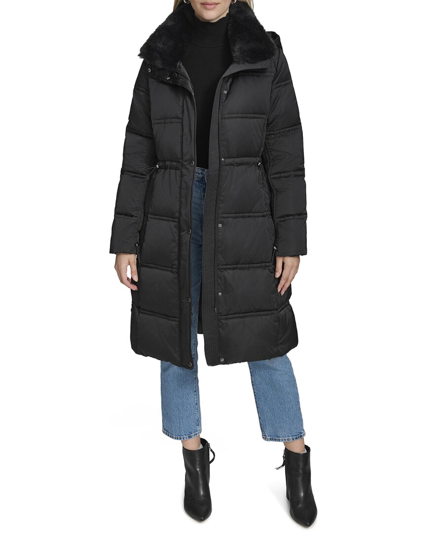 Andrew Marc Emery Coat In Black