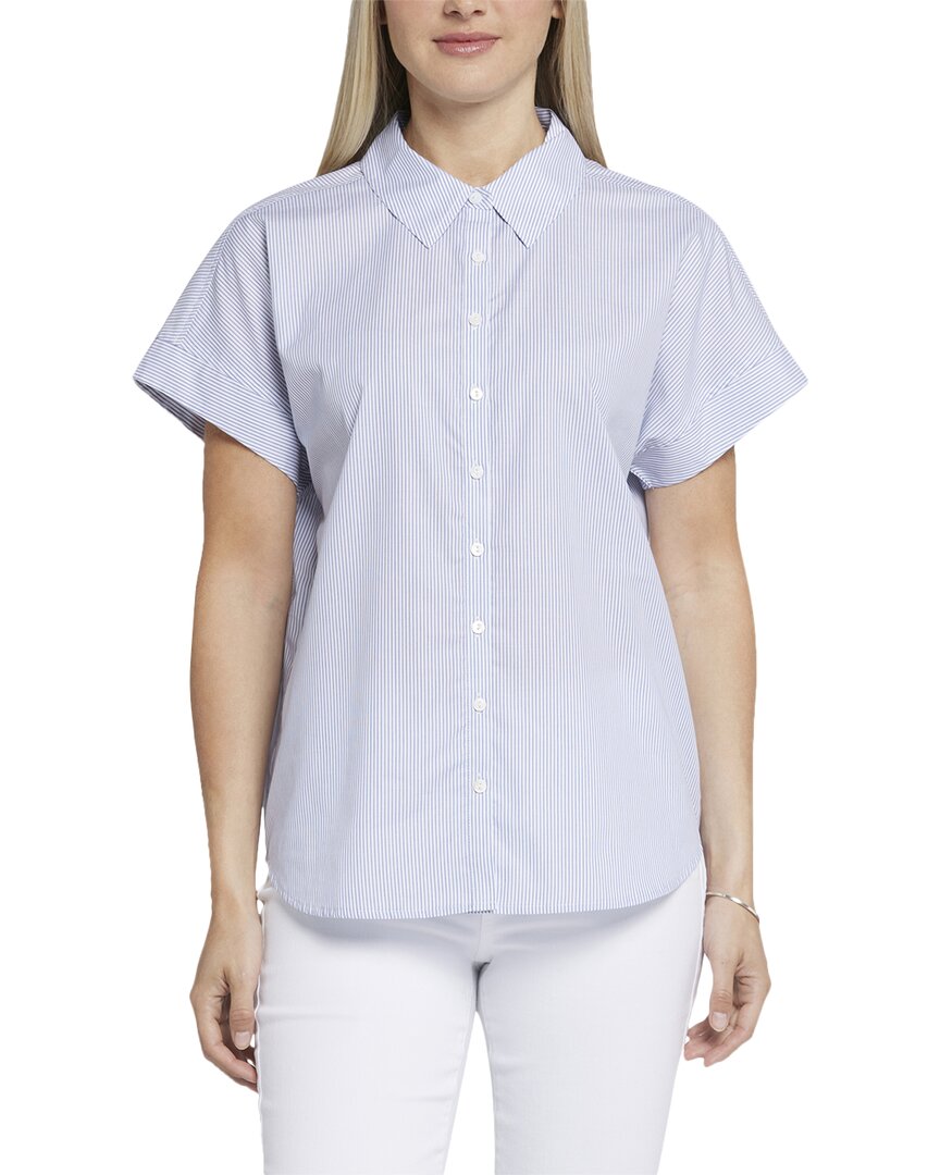 Nydj Maya Stripe Short Sleeve Button-up Shirt