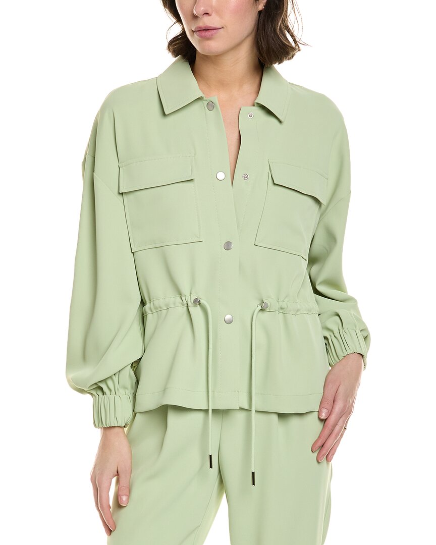 Requirements Drapey Crepe Jacket In Green