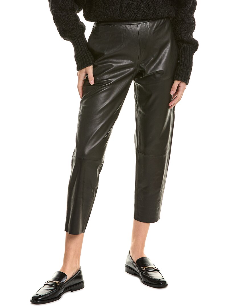 Allsaints Jen Leather Jogger In Black