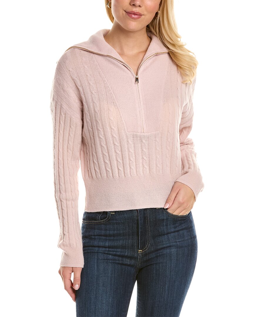 525 America Cable 1 4 zip Cashmere Sweater In Pink ModeSens