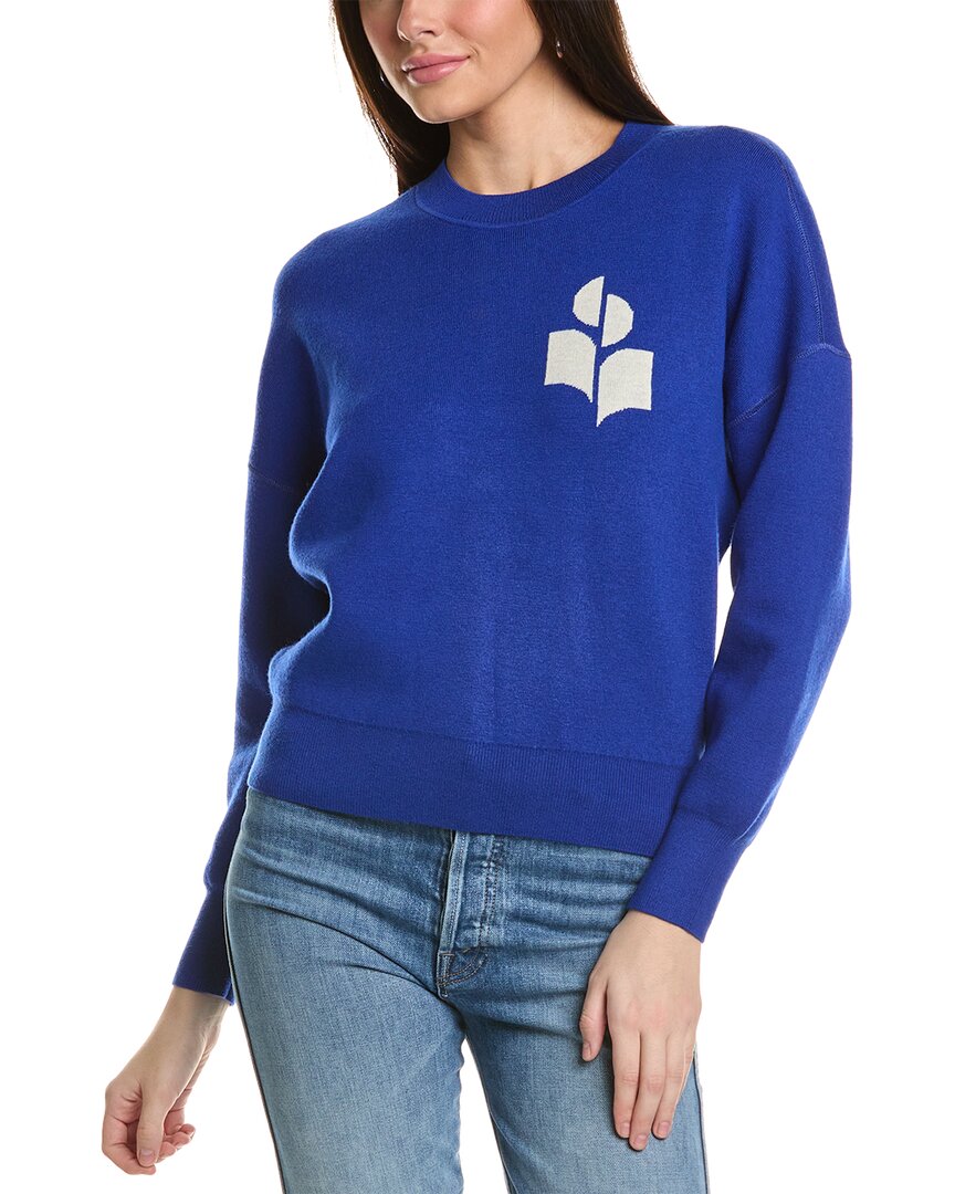 Shop Isabel Marant Etoile Atlee Wool-blend Sweatshirt In Blue