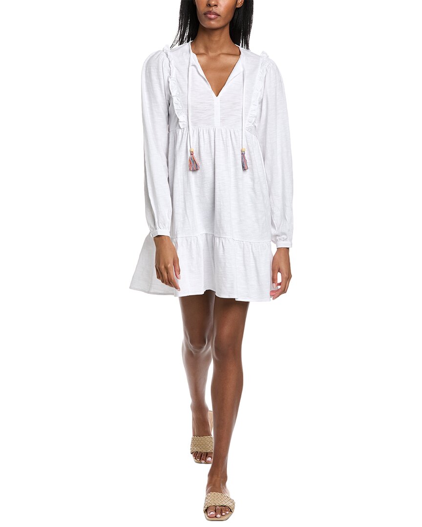 Lisa Todd Tiered T-shirt Dress In White