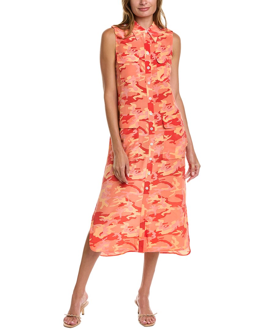Shop Equipment Silk Dress In Pink